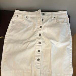 Talbots White Mini Skirt